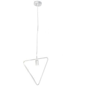Trade Shop Trade Shop Traesio - Trade Shop - Lampadario A Sospensione Pendente Triangolo Lampada Plafoniera E27 B35-a Bianco