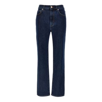 Loulou Studio Straight Fit Jeans, female, Blue, W29, Wular Jeans