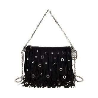 La Carrie Shoulder Bags, female, Black, Size: ONE SIZE Microfiber Suede-Effect Clutch Bag