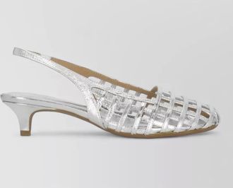 Ash leather cutout slingback sandals
