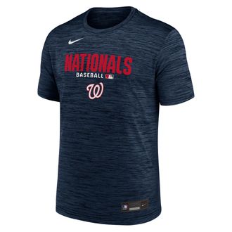 Nike Washington Nationals Authentic Collection Nike Mens Dri-FIT MLB T-Shirt in Blue | 02ER4FAWTL-RMG