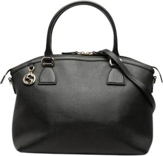 Gucci Pre-owned Vintage Satchel - Dames - Vintage Handtas - Zwart - ONE Size - Leer - Vintage