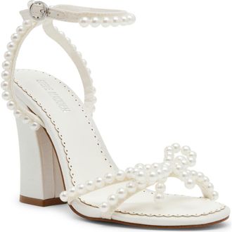 Steve Madden Hara Ankle Strap Sandal in Ivory Pearl at Nordstrom, Size 8.5
