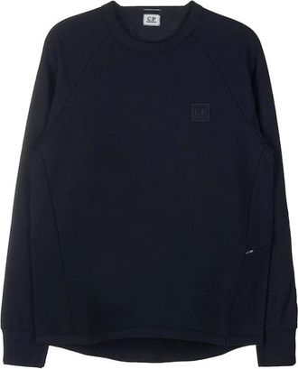 C.P. Company Sweatshirt met ronde hals van stretchfleece - Heren - Sweatshirts - Blauw - XL - Katoen - Hoodies & sweatvesten