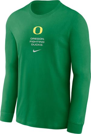 Nike Oregon Sideline Nike Mens Dri-FIT College Long-Sleeve T-Shirt in Green | 02EW30DUON-LDX