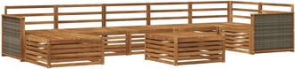 vidaXL Conjunto De Sof&aacute;s De Exterior 8 Uds. Natural Vidaxl