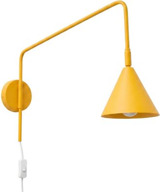 Sollux Lighting Aplique de pared amarillo acero alt. 30 cm