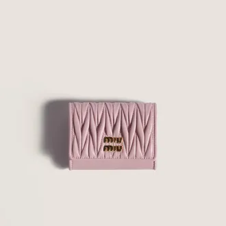 Miu Miu Matelass&eacute; nappa leather card holder