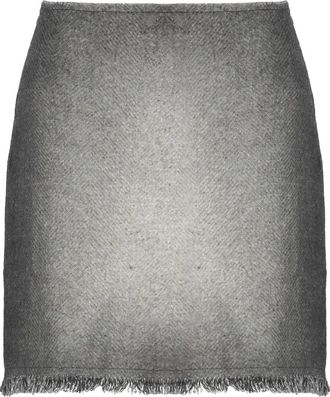 Avant Toi Melange Wolrok - Dames - Korte rokken - Grijs - XS - Wol - Rokken