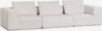 Sklum Sof&aacute; Modular De 3 Piezas En Chenilla Envasado Al Vac&iacute;o Norridge Sklum