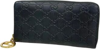 Gucci Pre-owned Lange portemonnee (bi-fold) - Dames - Pre-owned - Zwart - Maat: ONE Size Leer