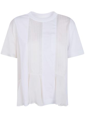 sacai Satin X Cotton Jersey T-Shirt