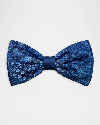 Stefano Ricci Men & apos;s Silk Patchwork Bow Tie
