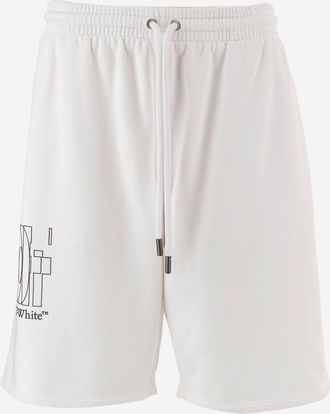 Off-white Heraldic Arrow Cotton Shorts