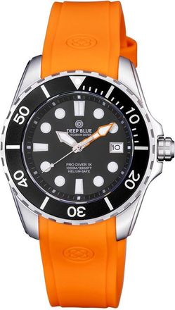 Deep Blue Pro Diver 1K All Purpose Diver Automatic Black Dial Mens Watch APSD1KBLKSTRP