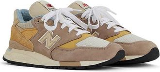New Balance Unisex Made in USA 998 en Beige, Gamuza/Malla, Talla 44