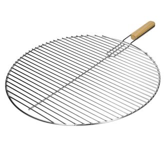ECD Germany Parrilla Barbacoa Bbq Con Asa Extra&iacute;ble - Rejilla De Acero Inoxidable - &Oslash; 54,5 Cm - Resistente A La Corrosi&oacute;n - Incluye Mango De Madera 14cm - S&oacute;lido 