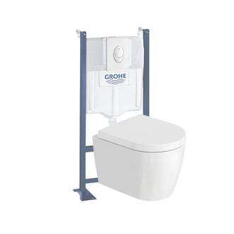 Duravit Pack Inodoro Suspendido Compacto Sin Borde Duravit Me By Starck + Estructura Soporte Grohe Rapid Sl Project + Asiento + Placa Blanca