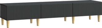 vidaXL Mueble De Tv 147 X 34,5 X 30 Cm Negro Madera De Ingenier&iacute;a Vidaxl