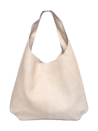 Luisa Vannini Beige Rundleer Tas