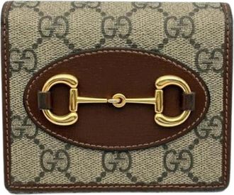 Gucci Pre-owned Vintage Bi-fold Wallet - Dames - Vintage Accessoires - Bruin - ONE Size - Leer - Vintage