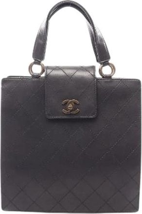 Chanel Pre-owned Matelasse Leren Handtas - Dames - Vintage Handtas - Zwart - ONE Size - Leer - Vintage