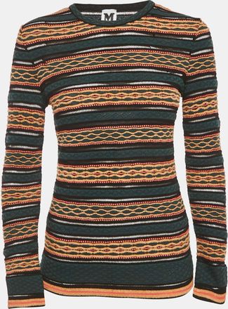 M Missoni Multicolor Patterned Knit Full Sleeve Top