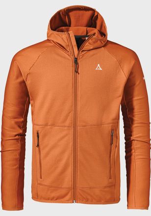 Sch&ouml;ffel Fleecejacke SCH&Ouml;FFEL Fleece Hoody Style Cascata MNS, Herren, Gr. 56, gelb (5845, gelb), Oberstoff: 94% Polyester, 6% Elasthan, regular fit, hoch gesch