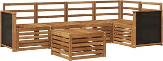 vidaXL Conjunto De Sof&aacute;s De Exterior 6 Uds. Natural Vidaxl