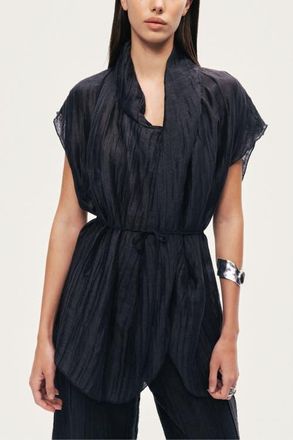 Nocturne Belted Vest in Black at Nordstrom, Size X-Large Eu