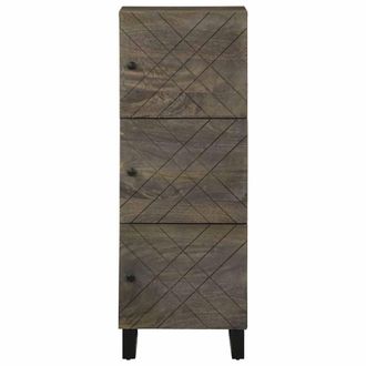 Berkfield Home Highboard Black 40x33x110 cm Solid Wood Mango | Size: 40 x 33 x 110 cm