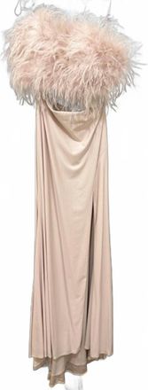 Alyce Paris Womens Two-Piece Feather Prom Dress In Cameo Pink