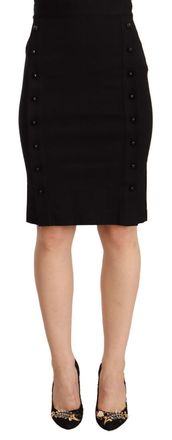 Gianfranco Ferre High Waist Viscose Knee Length Pencil Cut Womens Skirt