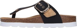 Alviero Martini 1A Classe Alviero Martini Sandalen Zwart - Dames - Slippers - Zwart - 36 EU - Leer - Schoenen