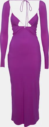 Amazu&igrave;n Amazuin Pink Jersey Tie-Up Detail Midi Issad Dress