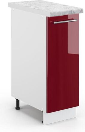 Vicco Armario De Farmacia Fame-line, Rojo Burdeos Alto Brillo, 30 Cm, Et M&aacute;rmol, Vicco