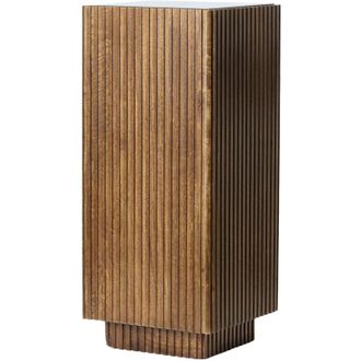 Light & Living Columna Gatura Madera Marr&oacute;n Oscuro Con Vidrio - Light&living