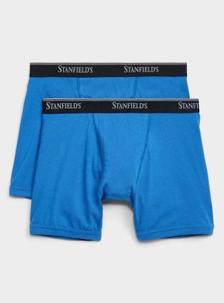 Stanfields Mens 6 ultra-comfortable solid boxer briefs Flex 2-pack