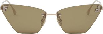 Fendi First Crystal Pink Cat Eye Sunglasses