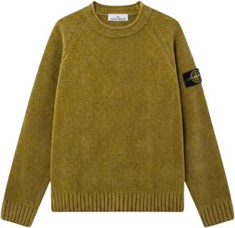 Stone Island Trui met ronde hals - Heren - Ronde hals truien - Groen - L - Katoen - Truien & Vesten