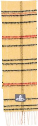 Vivienne Westwood Check-pattern Fringed Scarf