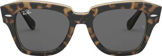 Ray-Ban RB 2186 Statestreet - unisex - Zonnebrillen - Bruin - 52 MM - Accessoires