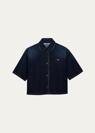 Prada Cotton Cropped Shirt