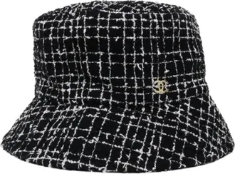 Chanel Pre-owned Accessories, female, Black, Size: ONE SIZE Pre-owned Vintage Bucket Hat