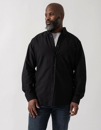 HUGO BOSS Mens BOSS Orange Rickert Mens Long Sleeve Shirt - Black 002 - Size: 42/Regular