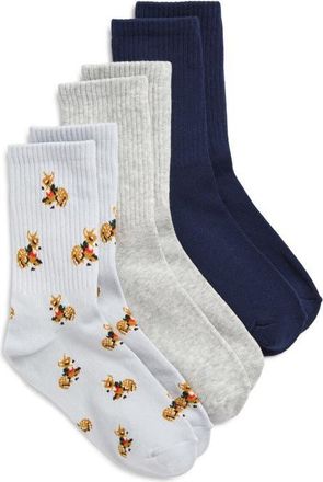 SKIMS 3-Pack Sport Socks in Zen Baby Deer Multi at Nordstrom, Size Medium