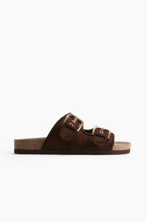 H&M Pantoletten - Dunkelbraun