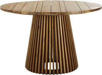 Maisons du monde Mesa redonda profesional de acacia para 6 personas, 120 cm di&aacute;metro