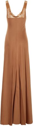 Forte_Forte Womens Dress With Lace Straps Pink Acetate