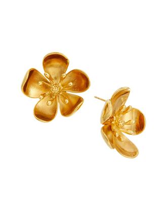 Oscar De La Renta Oscar De La Renta Small Cherry Blossom Earrings